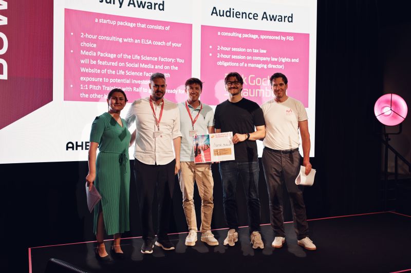 Team von AVOR Medical Intelligence bei der Verleihung des Audience Awards beim ELSA Pitch Bowl 2026